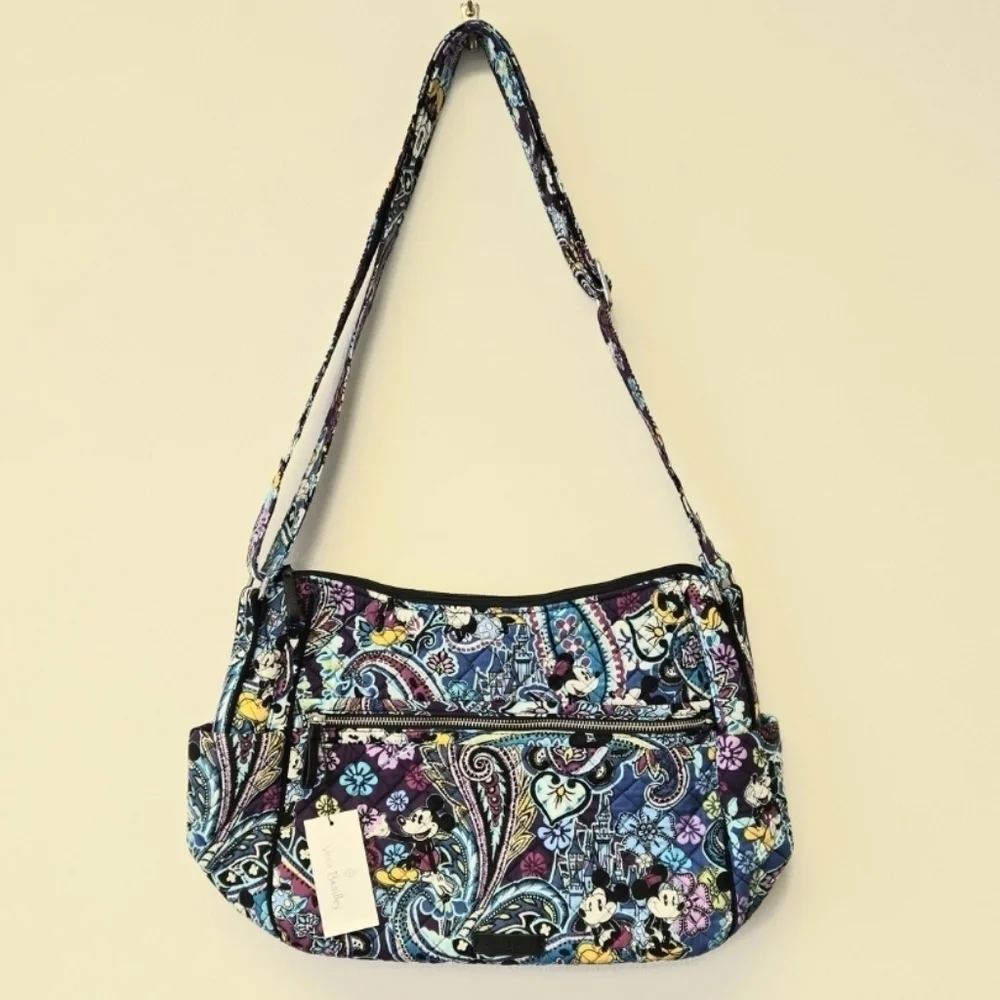 Vera Bradley Disney Large On the Go Crossbody Mickey's Paisley Celebration
